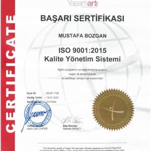 iso 9001 sertifikası