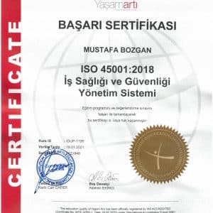 iso 45001 sertifikası