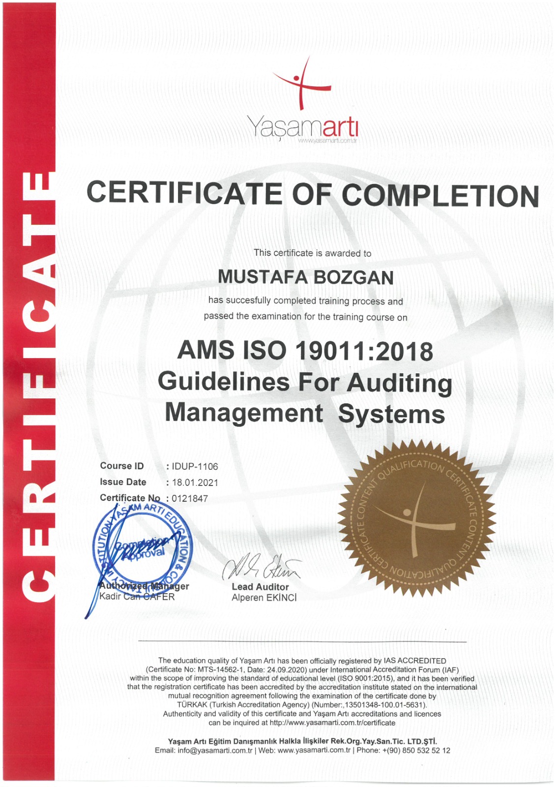 iso 19011 sertifikası