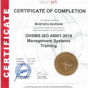 iso 45001 sertifikası